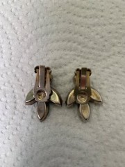 Vintage D&E Juliana SET Clip Earrings Large Brooch Tiered 3 Piece Prong-Set 1950