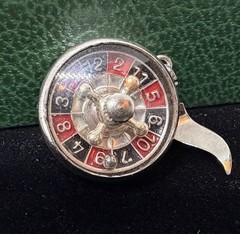 VNT STERLING SILVER Danecraft 3D Roulette Wheel CHARM It Spins!