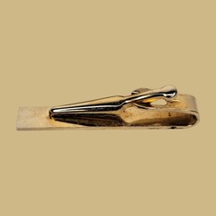 Cufflinks Tie Clip Set Gold Tone Styled by Fifth Avenue Vintage Original Box
