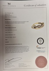 A Vintage 14K Gold 0.21ct I Si Diamond Set Band / Ring Size N1/2 Val $2230