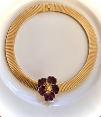 Metropolitan Museum of Art Russian Imperial Purple Pansy Necklace Made By CINER
