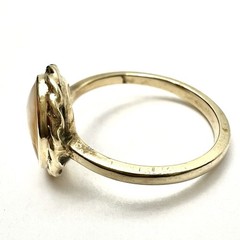Antique Victorian 10k Yellow Gold Carved Shell Cameo Size 5.75 Ring 2.46g
