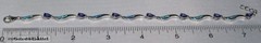 Vintage Petite Sterling Silver Fire Opal Inlay and Amethyst Bracelet 7 1/2 Inch