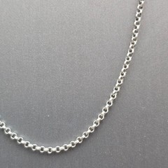 Vintage Sterling Silver Anchor Link Chain Necklace 925 Layering Choker 16″