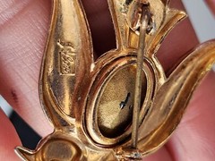 Coro Signed Swallow Bird Brooch (A595)