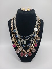 Teardrop Dangle Jewelry Lot! 2 Necklaces, 1 Earrings