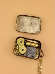 Vintage Thorens Switzerland Music Box Pendant Necklace | 1/20 14K GF Chain