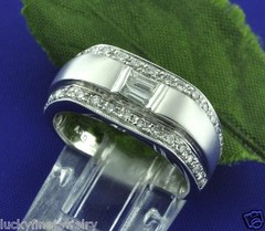 0.50 ct 18k Solid White Gold ladies Natural Diamond Ring 7.4 gram MADE IN USA