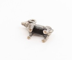 925 Sterling Silver Vintage Decorative Piece Etched Big Horn Sheep Charm TR4079