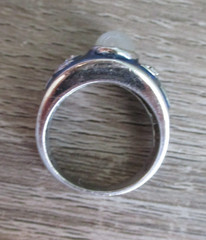 Ross Simons Sterling Silver 925 Enamel Moonstone Ring Size 8.75