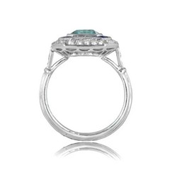 Art Deco Style 4.45Ct Lab Created Diamond Solitaire Ring 14K White Gold Finish