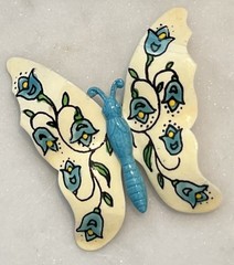 Vintage Enamel Butterfly Brooch ~ W.Germany