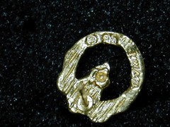 Michael Anthony MA 14K Yellow Gold Petite Irish Claddagh Pierced Earrings 585 KT