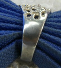 Open Nugget 1/2″ N to S STERLING SILVER 0.925 vintage Men’s BAND RING SIZE 6.25