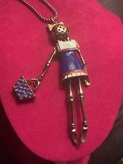 Betsey Johnson Ivy League Skull Sailor Girl Pendant Rare – 11