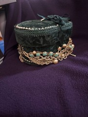 ABS Allen Schwartz Multi Chain Rhinestone Statement Necklace