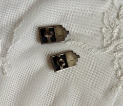 Vintage Sterling Silver Earrings Black Onyx and Marcasite- Art Deco