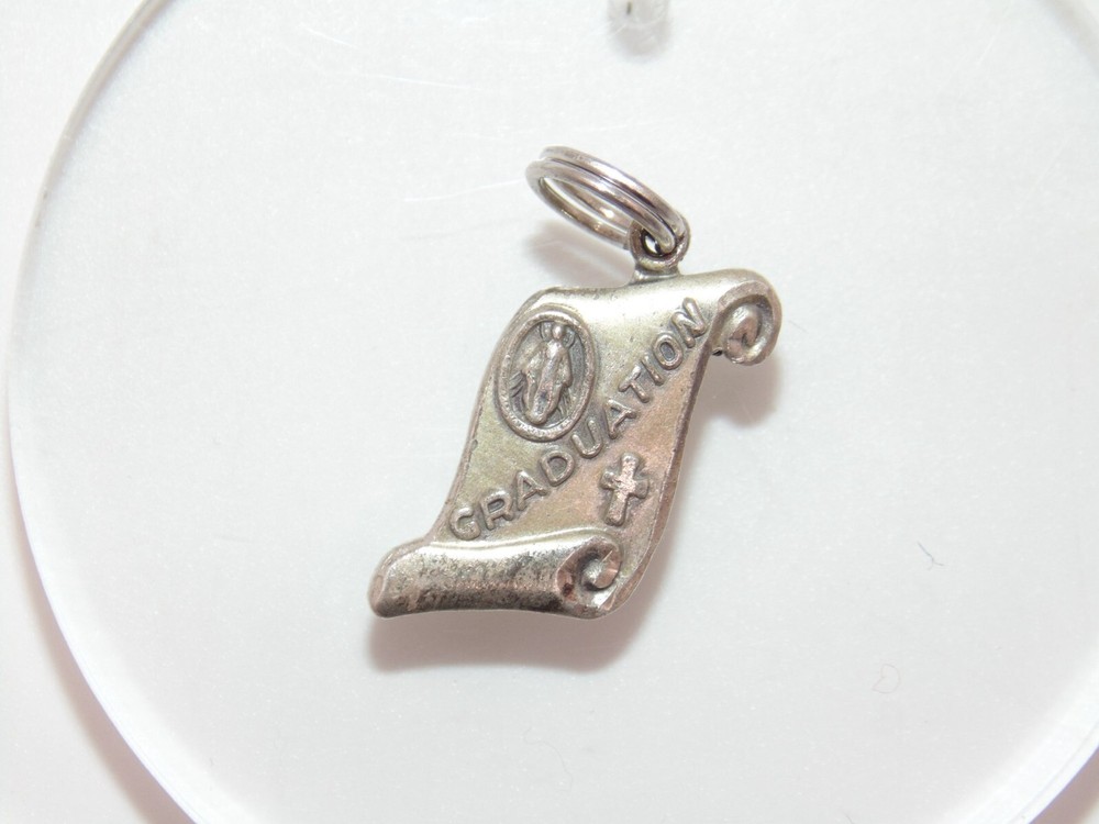 Creed Sterling Silver Graduation Charm 2.4g 925 Certificate Pendant Gift VTG