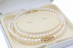 Timeless 14K Gold White Akoya Pearl Parure Set