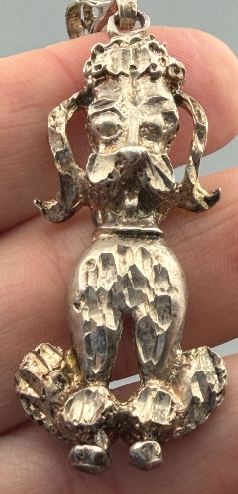 Vintage Poodle Pendant Sterling Silver Artisan Cast Fine Detailing
