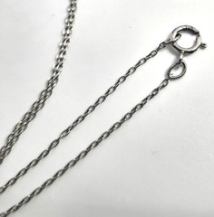 Camphor glass rhodium plated filigree vintage pendant necklace