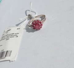 Vintage Beautiful Ring rubies stones Sterling Silver 925 Women Jewelry size 5.5