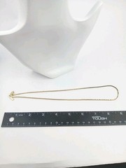 18k GP Necklace Chain Dainty Vintage 18 In Womens Patterned