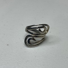 Vintage FAS Sterling Silver Swirl Ring Size 7