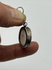 Vtg Sterling Silver 950 Shiva Eye Swirl Shell Drop Dangle Earrings 1.5″