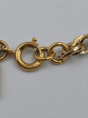 Vintage Monet Goldtone Diamond Cut Twisted Cable Link Necklace 54″ Classic EUC