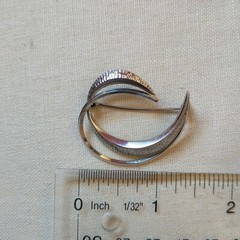 Vtg Pin Brooch Abstract Circular 800 Sterling Silver K&I Signed Germany MCM 3.9g