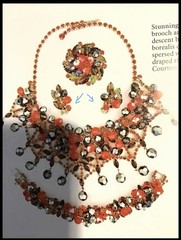 Book Piece Verified Juliana D&E Topaz Amber Tiered Cameo Brooch & Earrings