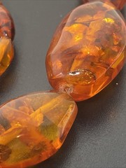 Vintage Natural Amber Pendant Sterling silver Clasp 52cm Length 23.5 Grams
