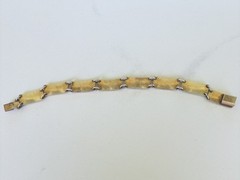 Vintage OPRO 925S Sterling 1970’s Enamel Guilloche Flower Bracelet 7-1/4″ Norway