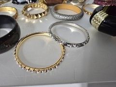 Mixed metal materials lot of 47 bracelets