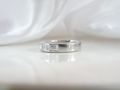 Berricle Sterling Silver 925 Baguette CZ Channel Set Vintage Band Ring Size 7