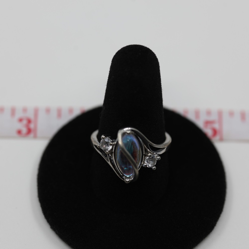 Wrapped Gemstone Ring Sterling Silver