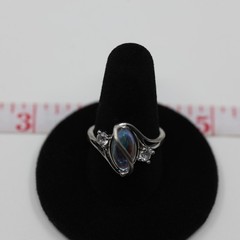 Wrapped Gemstone Ring Sterling Silver