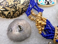 Mixed Lot~Antique & Older Vintage Jewelry~DAMASCENE~CLOISONNE~CZECH~1 925 PIN