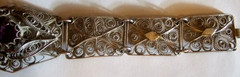 Silver Filigree Bracelet Elegant Estate Jewelry Vintage Style Seven Inches