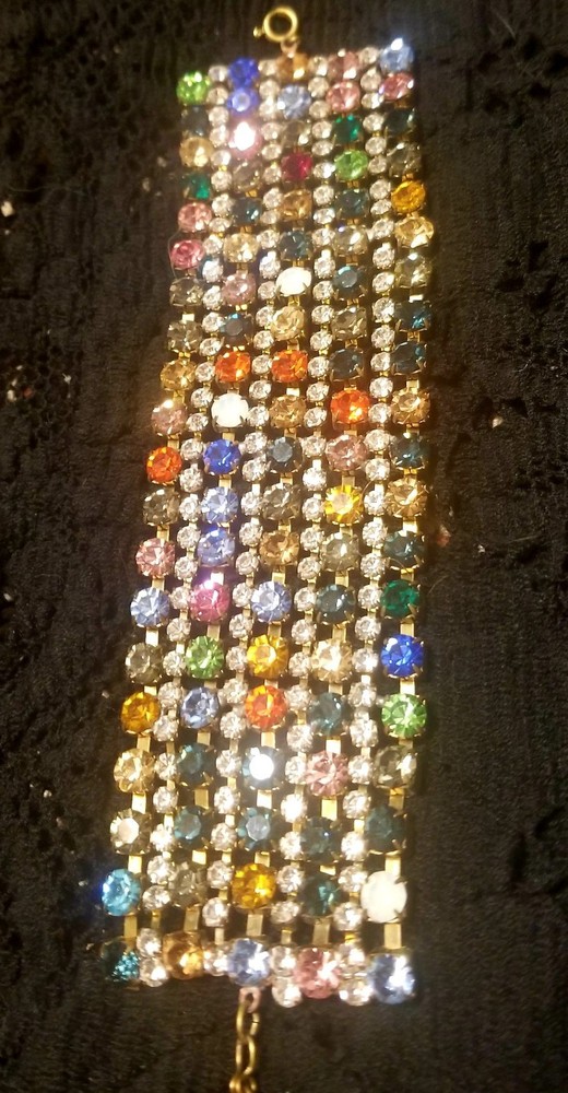 BIJOUXMG, Vintage Rhinestone Bracelet, 1950s