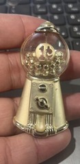 Vintage Brooch AJC Bubble Gum Dispenser Pin 2.5 in Old-School Vending Machine
