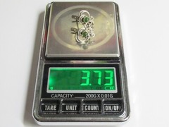 Vintage USSR 875 silver earrings, star, nephritis 3,73 gr.
