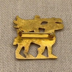 Vtg Unbranded Scythian Art Gold Ancient Inspired Mythological Animal Pin Brooch