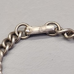 Vintage Enco Charm Bracelet 9 Dangles Buffalo Ranch Shield Silver Tone 7″