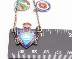 BMCO 925 Sterling Silver Vintage Bahamas Enameled Tourist Bracelet BT10094