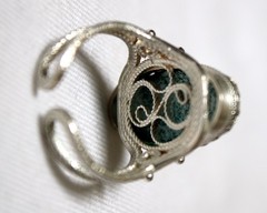 Vintage Russian Hand Painted Enamel Rings 4 Variation Finift Technique #89,92,98