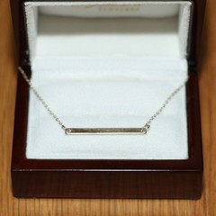 Vintage 1/20 14K GF Gold Filled Classic Bar Necklace w/ 20.5″ Chain L@@K! 🔥