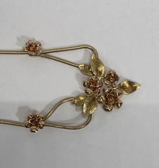STUNNING VINTAGE KREMENTZ BI-COLOR GOLD FILLED CHOKER NECKLACE 15″ IN LENGTH