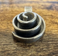 Vintage Modernist Sterling Silver 925 Spiral Pendant – Mexico